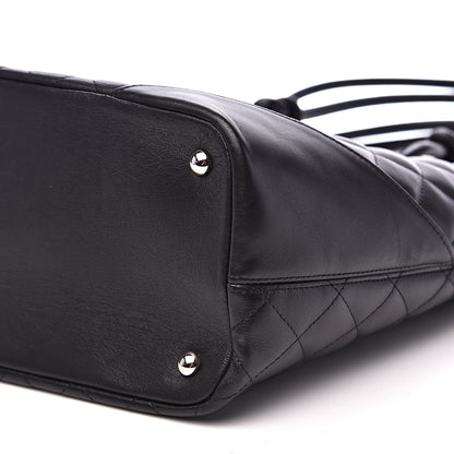 Chanel Calfskin Quilted Medium Cambon Tote Black White 9 of 13