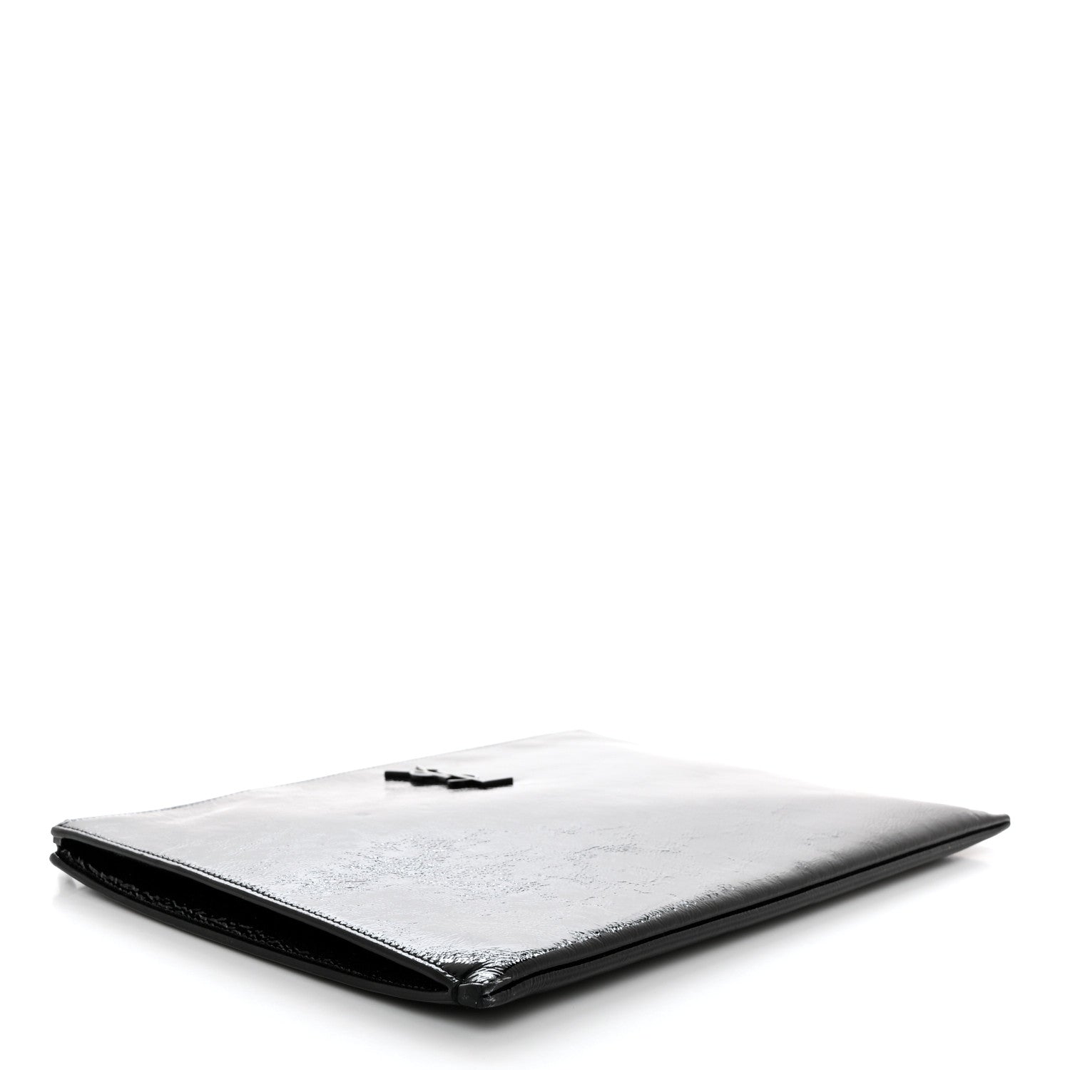 Saint Laurent Texturized Patent Monogram iPad Case Black 4 of 10