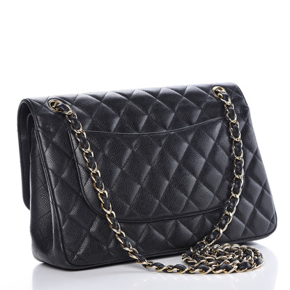 Chanel Caviar Quilted Jumbo Double Flap Black 3 of 11