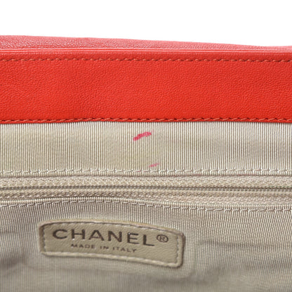 Chanel Washed Lambskin Chain Around Medium Messenger Red 15 of 15