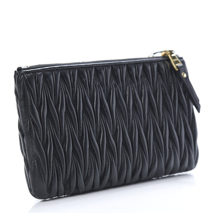Miu Miu Nappa Matelasse Lux Pouch Nero Black 3 of 9