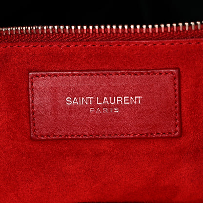 Saint Laurent Calfskin Studded Classic Duffle 6 Red 6 of 10