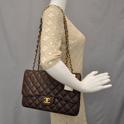 Chanel Lambskin Jumbo Single Flap Brown 2 of 10