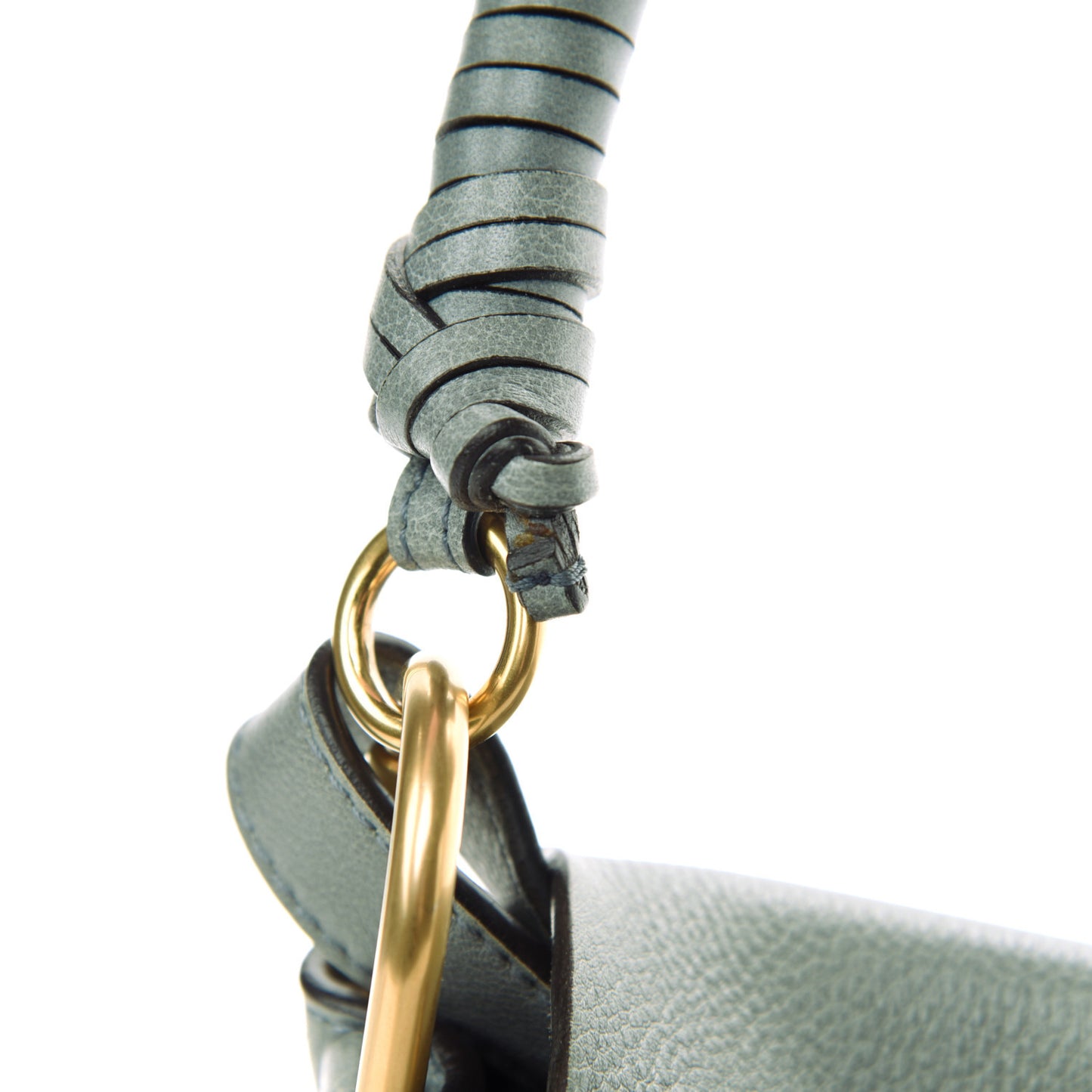 Calfskin Small Owen Flap Bag Cloudy Blue
