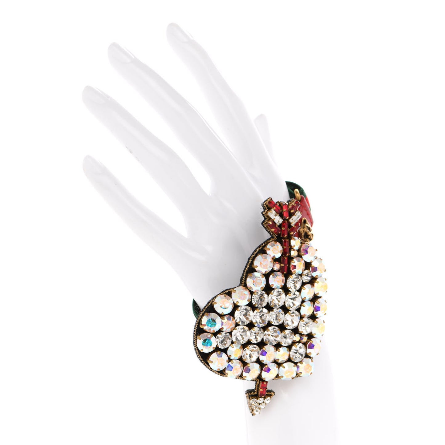 Web Crystal Heart Bracelet