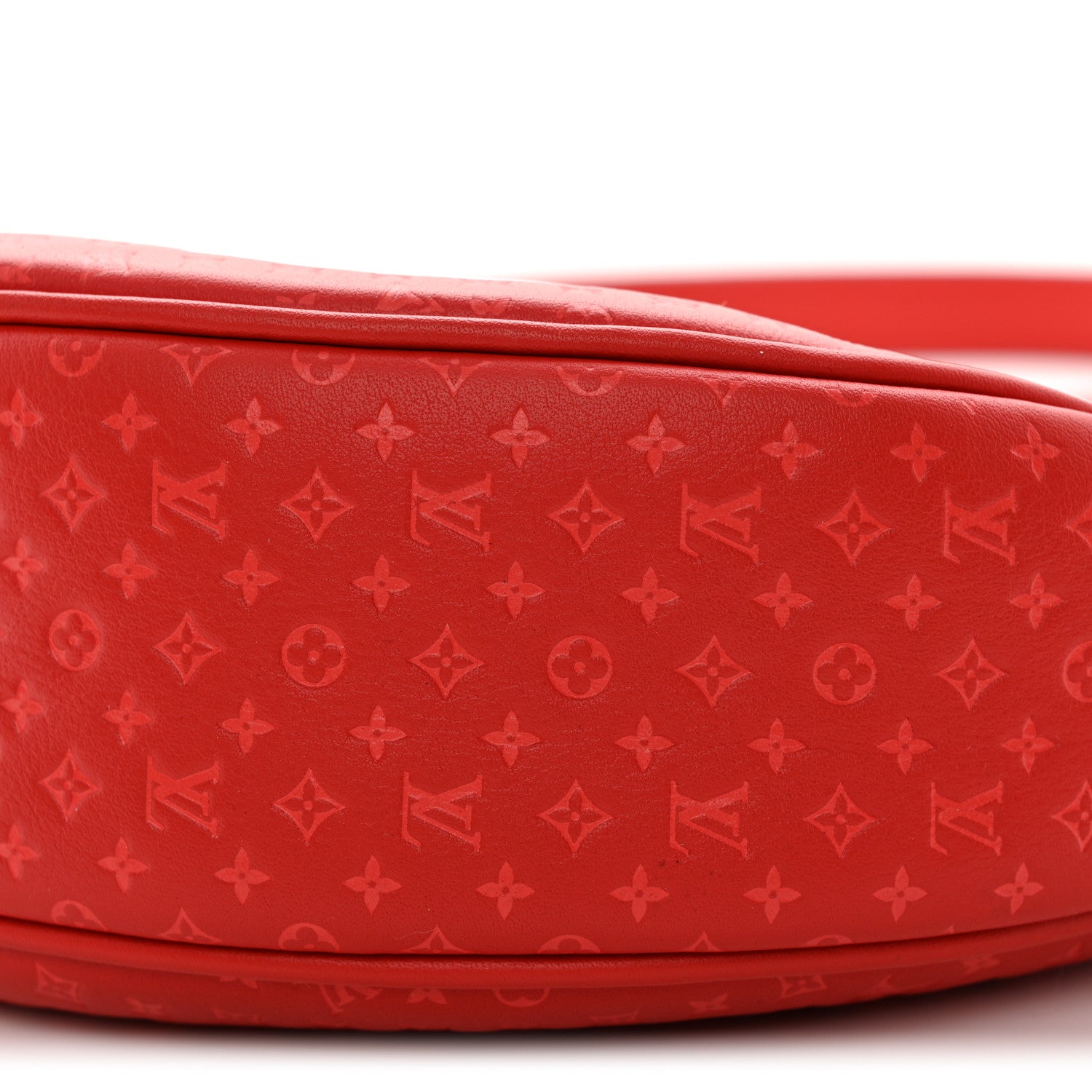 Louis Vuitton Calfskin Nanogram Embossed Loop PM Rouge 9 of 9
