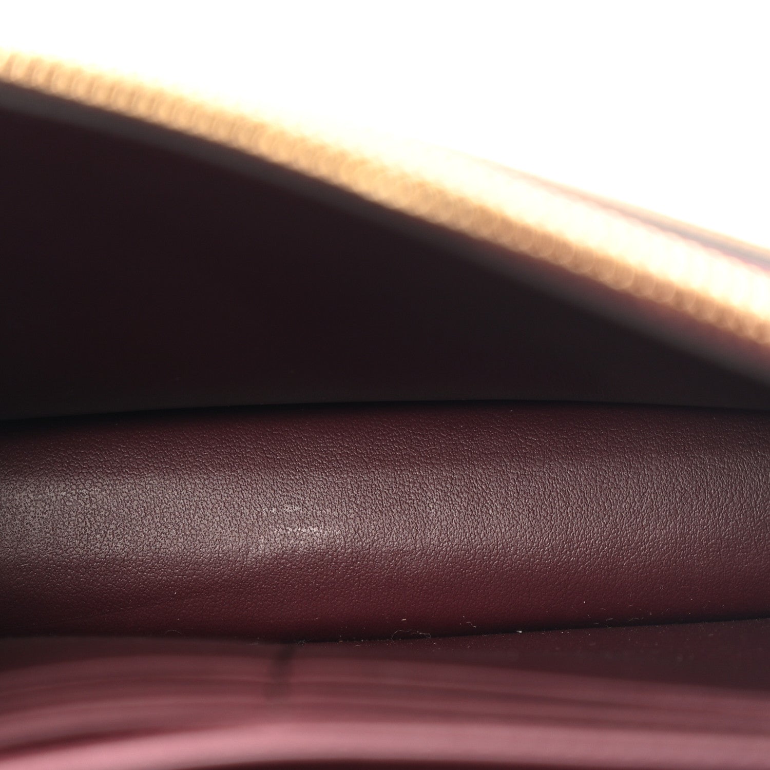 Burberry Grained Calfskin House Check Tartan Mix Hampshire Wallet On Chain Mahogany Red 5 of 9