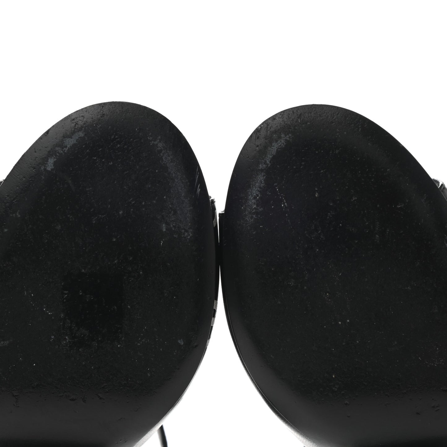 Printed Lambskin CC Sandals 38.5 Black White