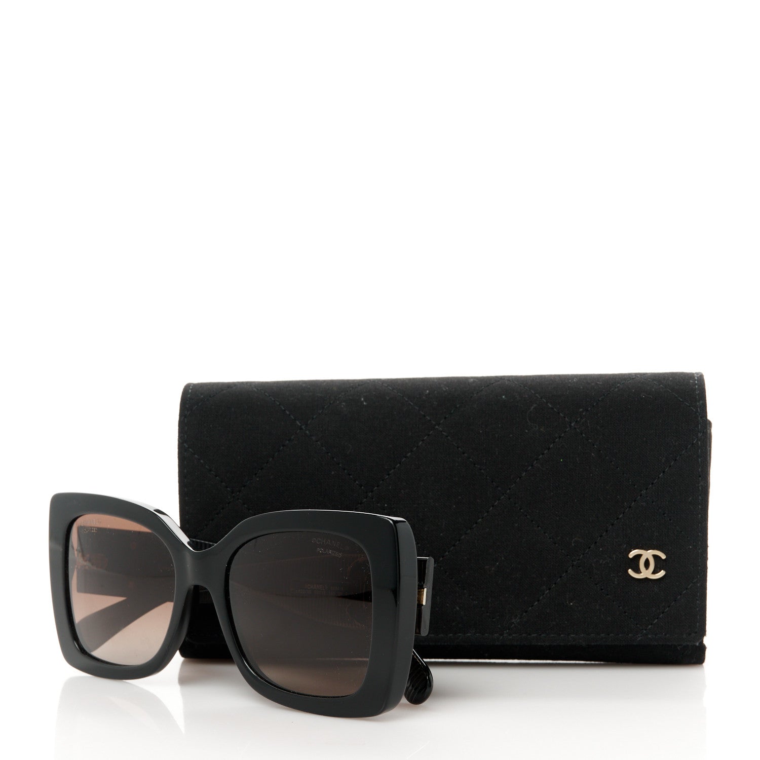 Chanel Square Polarized CC Sunglasses 5494-A Black 8 of 8