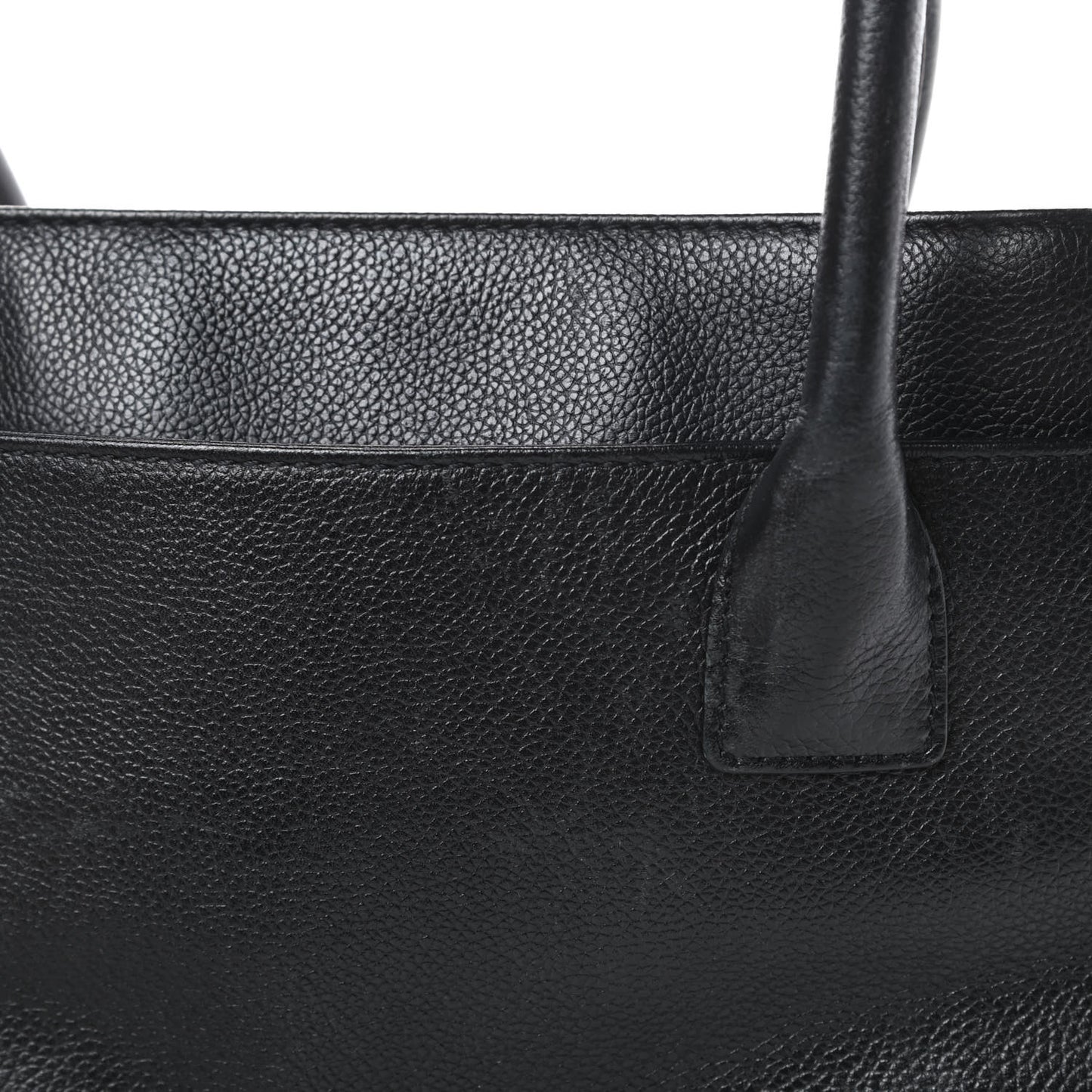Calfskin Tall Cerf Tote Black