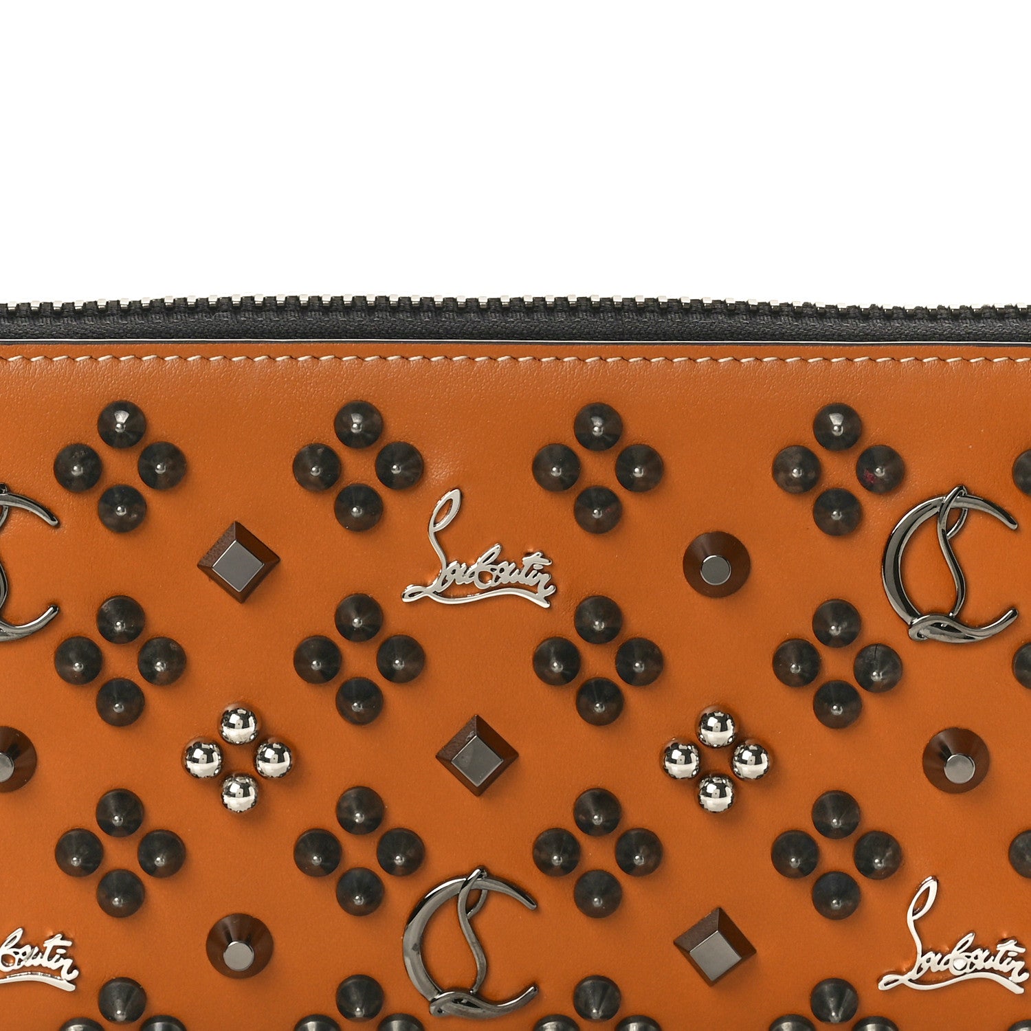 Christian Louboutin Calfskin Loubinthesky Panettone Wallet Brown 7 of 7