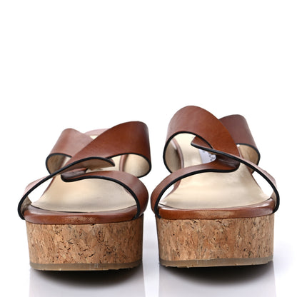 Jimmy Choo Nappa Atia Wedges 40 Brown 2 of 7