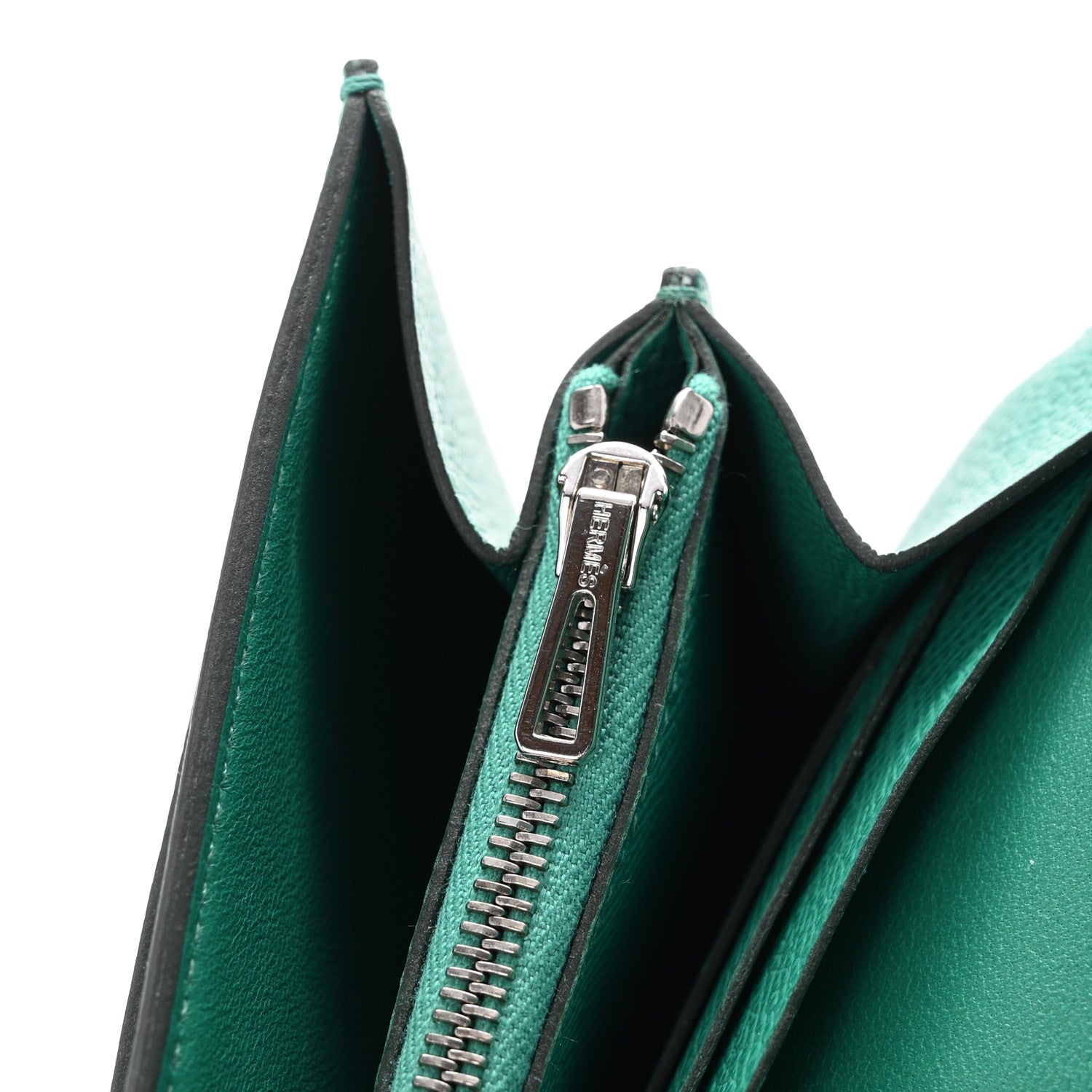 Hermes Epsom Constance Long To Go Wallet Vert Jade Bleu Brume 13 of 15