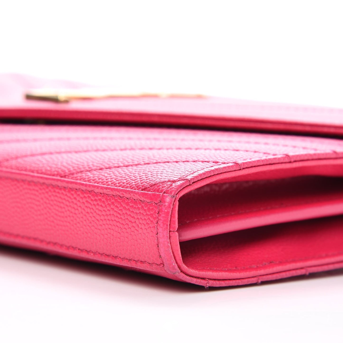 Grain De Poudre Matelasse Chevron Monogram Chain Wallet Bubblegum