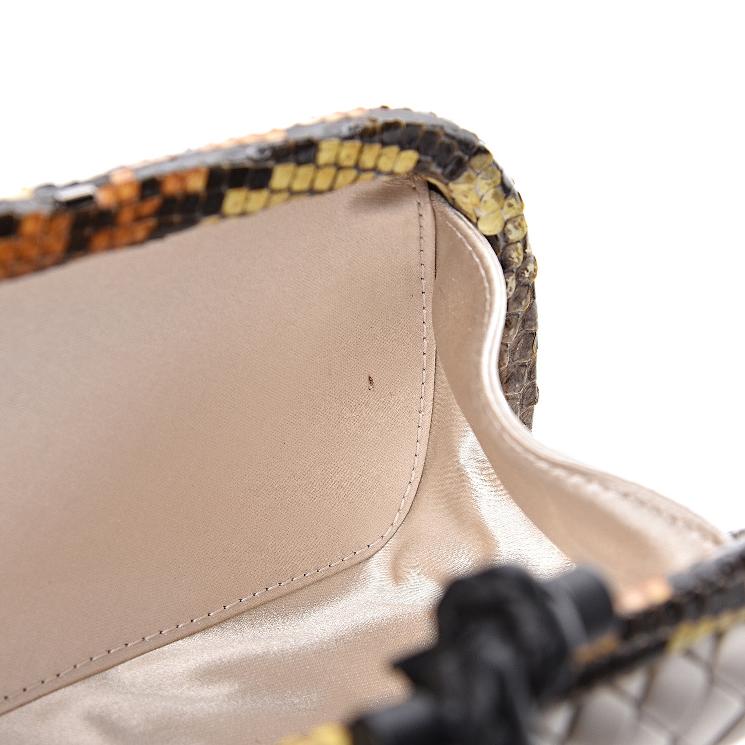 Bottega Veneta Satin Intreccio Impero Ayers Knot Clutch Ivory 7 of 10