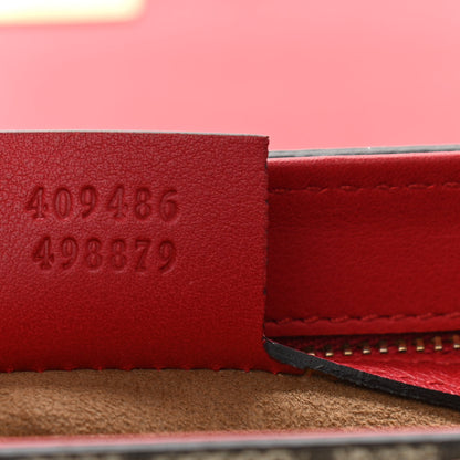 Gucci GG Supreme Monogram Calfskin Medium Padlock Shoulder Bag Beige Hibiscus Red New Rosette 7 of 10