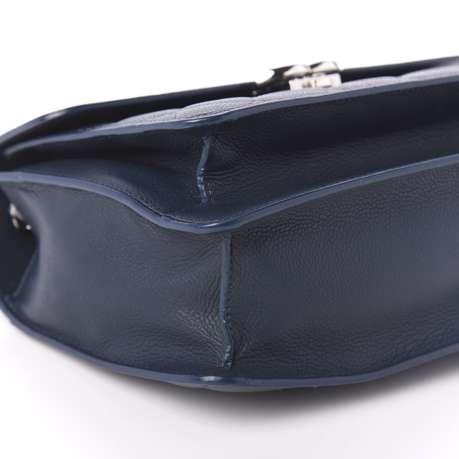 Chanel Grained Calfskin Quilted Large CC Box Flap Blue 6 of 11