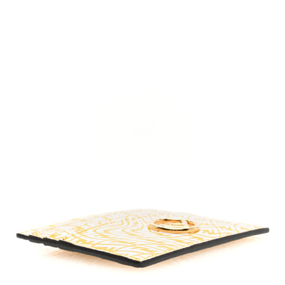 Fendi X SARAH COLEMAN Vitello Liberty Ceylon F is Fendi Micro FF Vertigo Embossed Card Holder Mimosa White 4 of 7