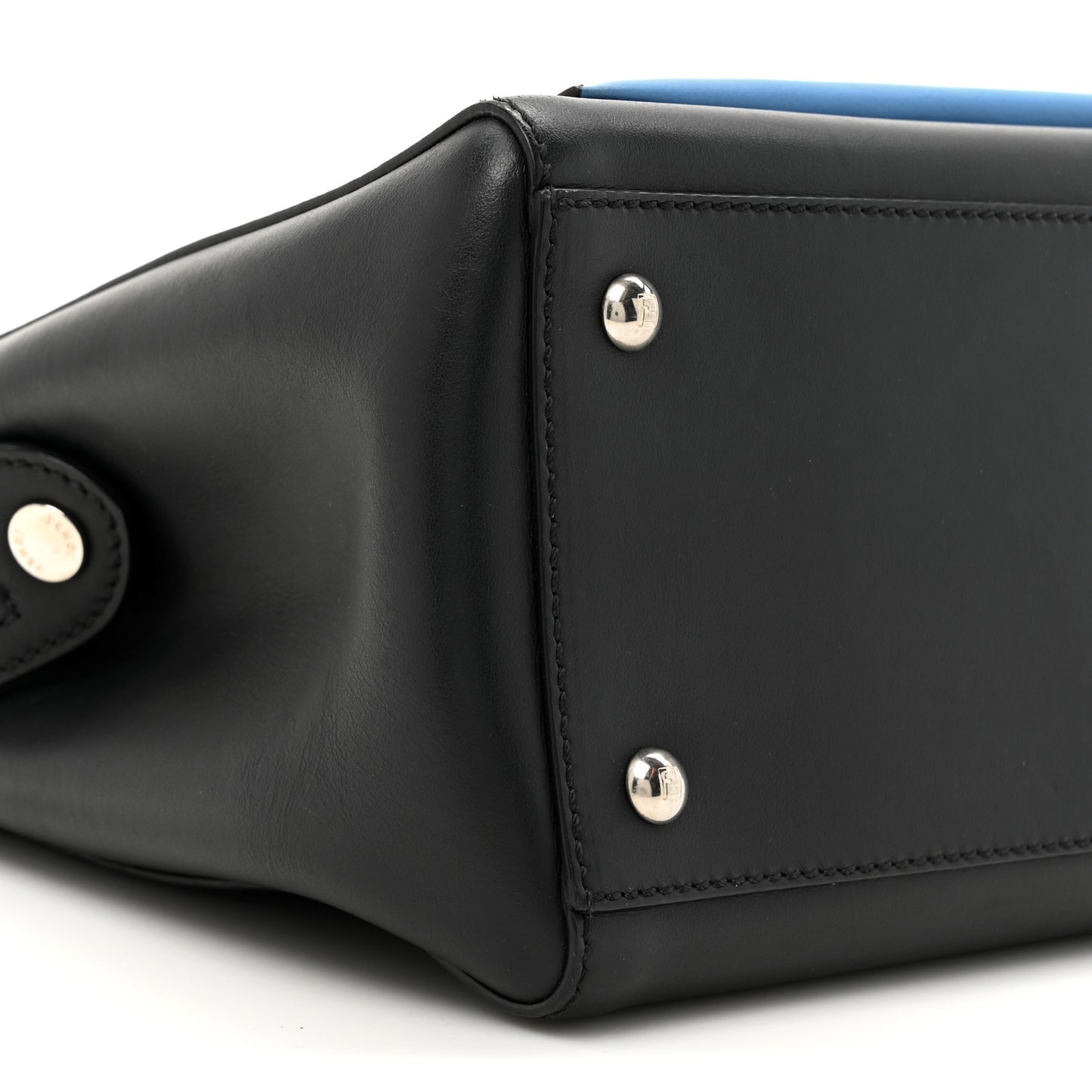 Vitello Baltico Dolce DotCom Satchel Black Blue Royal