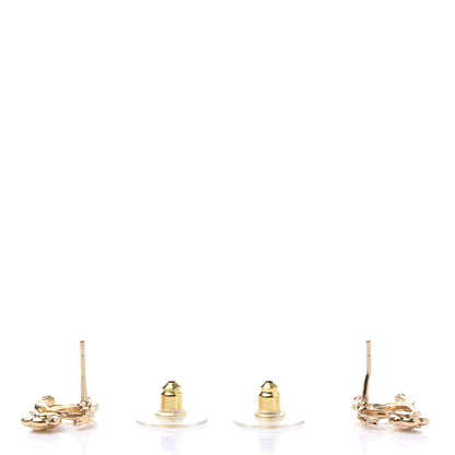 Chanel Metal Camellia CC Earrings Gold 3 of 6