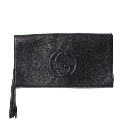 Gucci Pebbled Calfskin Medium Soho Clutch Black 1 of 10