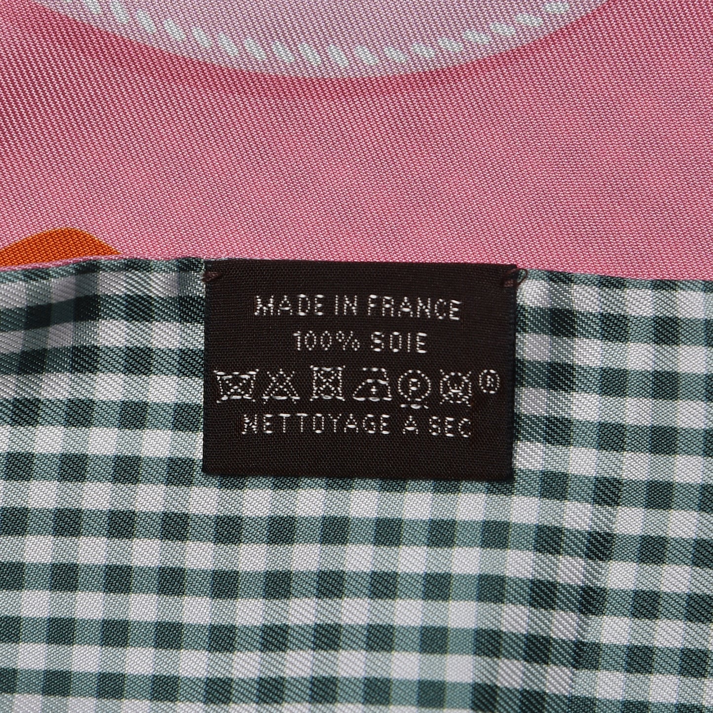 Silk Bouclerie Moderne Vichy Maxi Twilly Rose Buvard Vert Corail