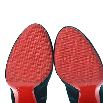 Christian Louboutin Veau Velours Moulamax 85 Booties 36.5 Petrol 8 of 10