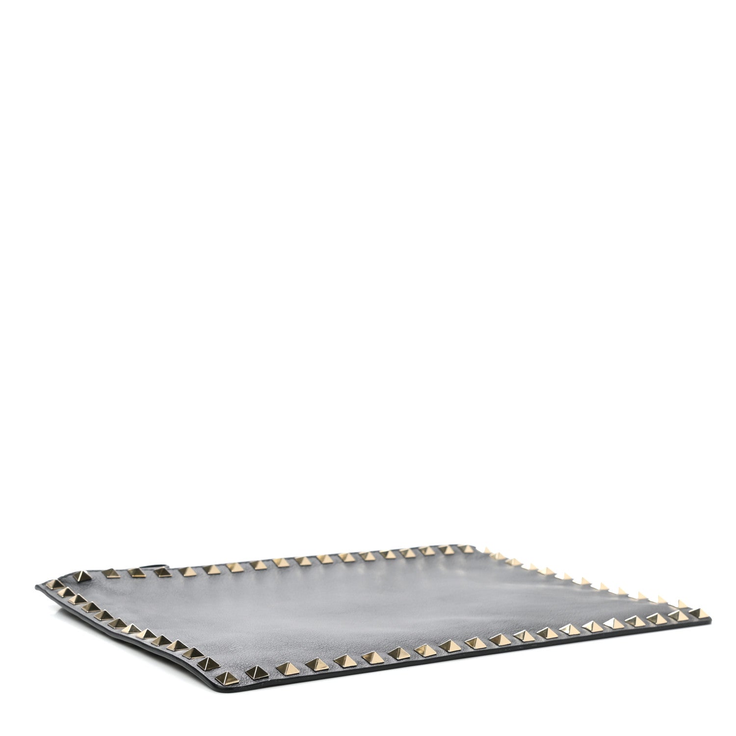 Valentino Garavani Vitello Large Rockstud Zip Pouch Black 4 of 7