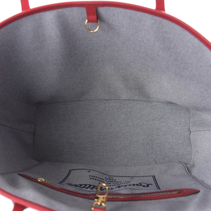 Louis Vuitton Denim Damier Monogram Patchwork Neverfull Blue Rouge 5 of 10