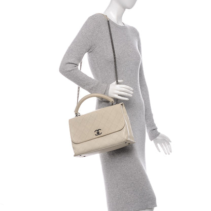 Chanel Calfskin Stitched Urban Luxury Top Handle Bag Ivory 2 of 10