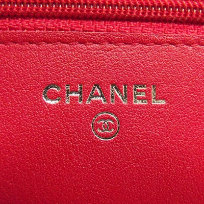 Chanel Caviar Wallet on Chain Red 8 of 10