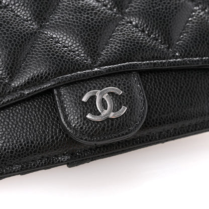 Chanel Caviar Quilted Flap Zip Card Holder Black 10 of 11