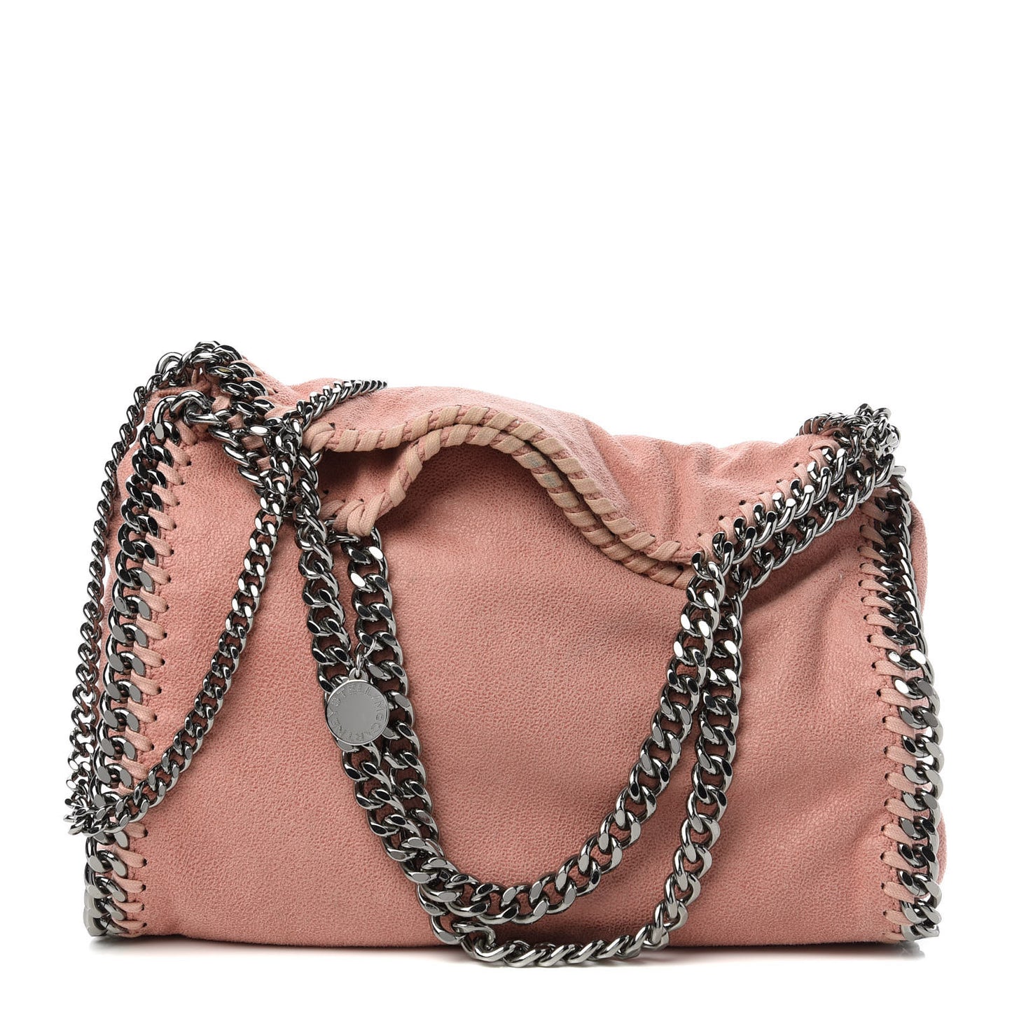 Shaggy Deer Mini Falabella Fold Over Tote Pink