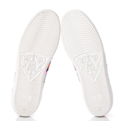 Gucci Glitter Web Ace Sneakers 42 Silver 5 of 9