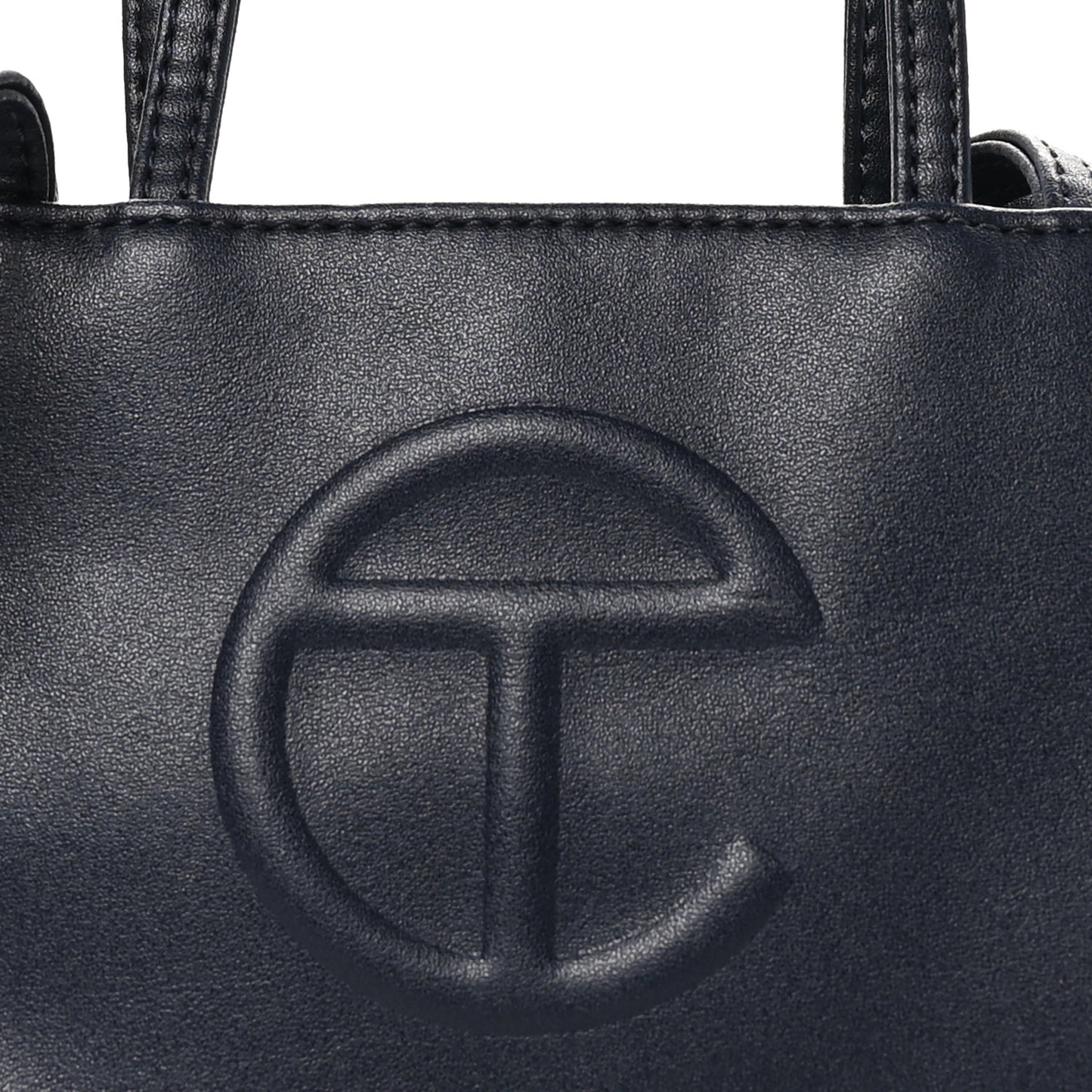 Vegan Leather Small Shopping Bag Navy