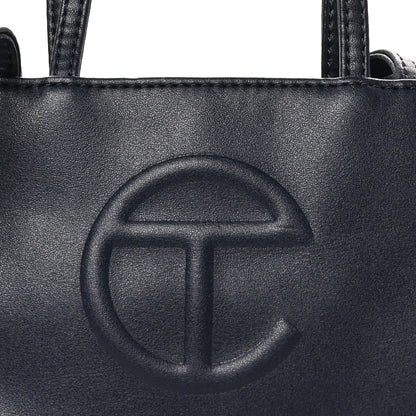 Telfar Vegan Leather Small Shopping Bag Navy 7 of 9