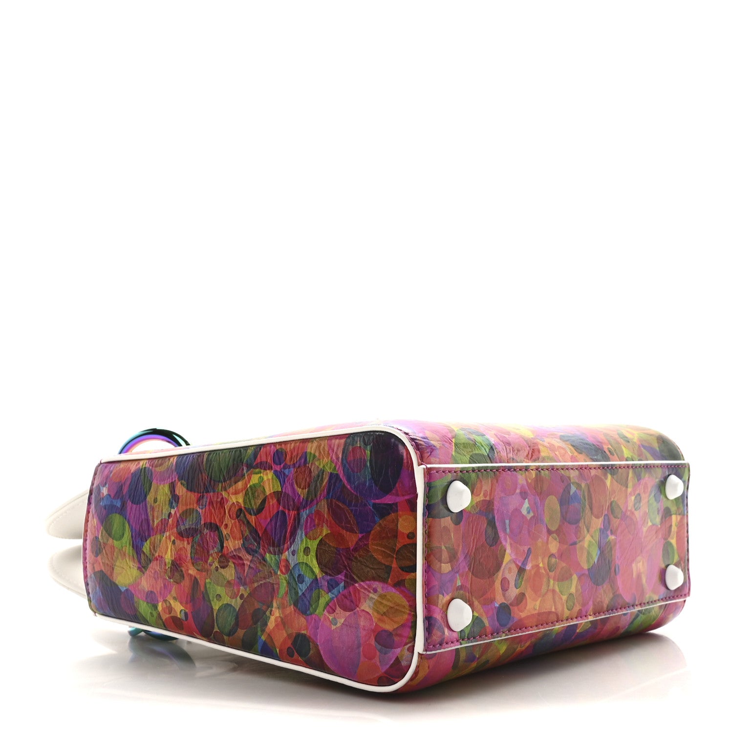 Christian Dior X HUANG YUXING Lambskin Printed Mini Lady Dior Art White Multicolor 4 of 11