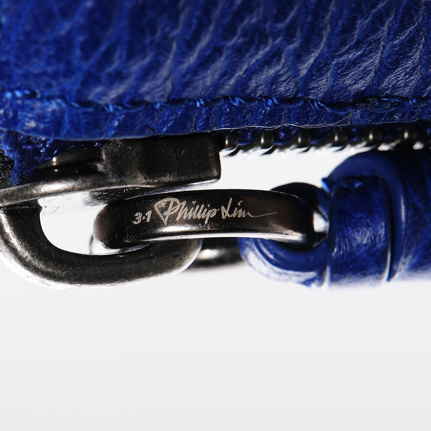 3.1 Phillip Lim 3.1 Textured Calfskin Medium Pashli Satchel Cobalt Blue 9 of 10