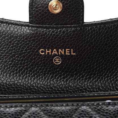 Chanel Caviar Quilted Flap Card Holder Wallet Black 5 of 8