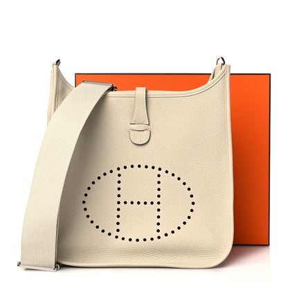 Hermes Taurillon Clemence Evelyne III PM Craie 11 of 11