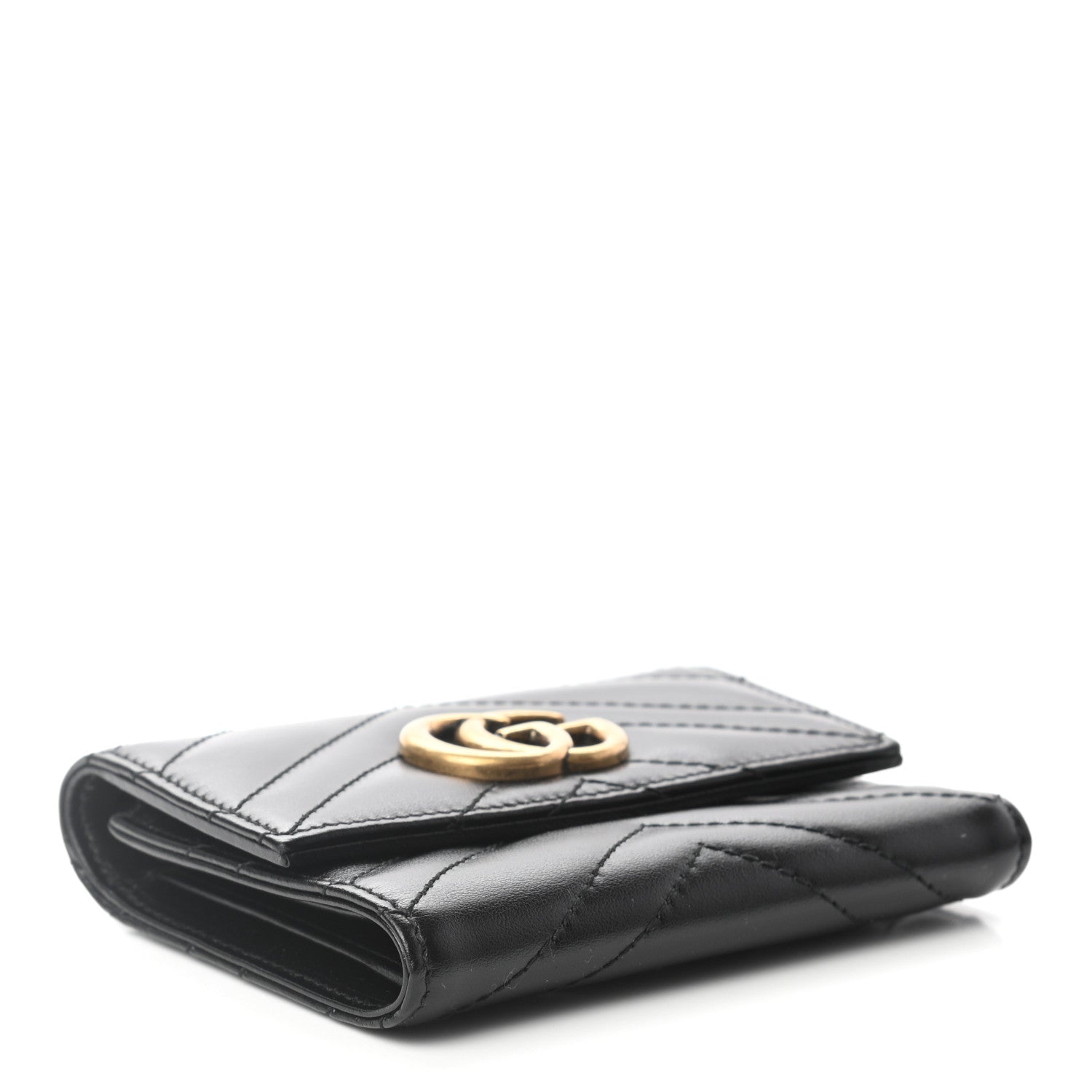 Gucci Calfskin Matelasse GG Marmont Wallet Black 4 of 7