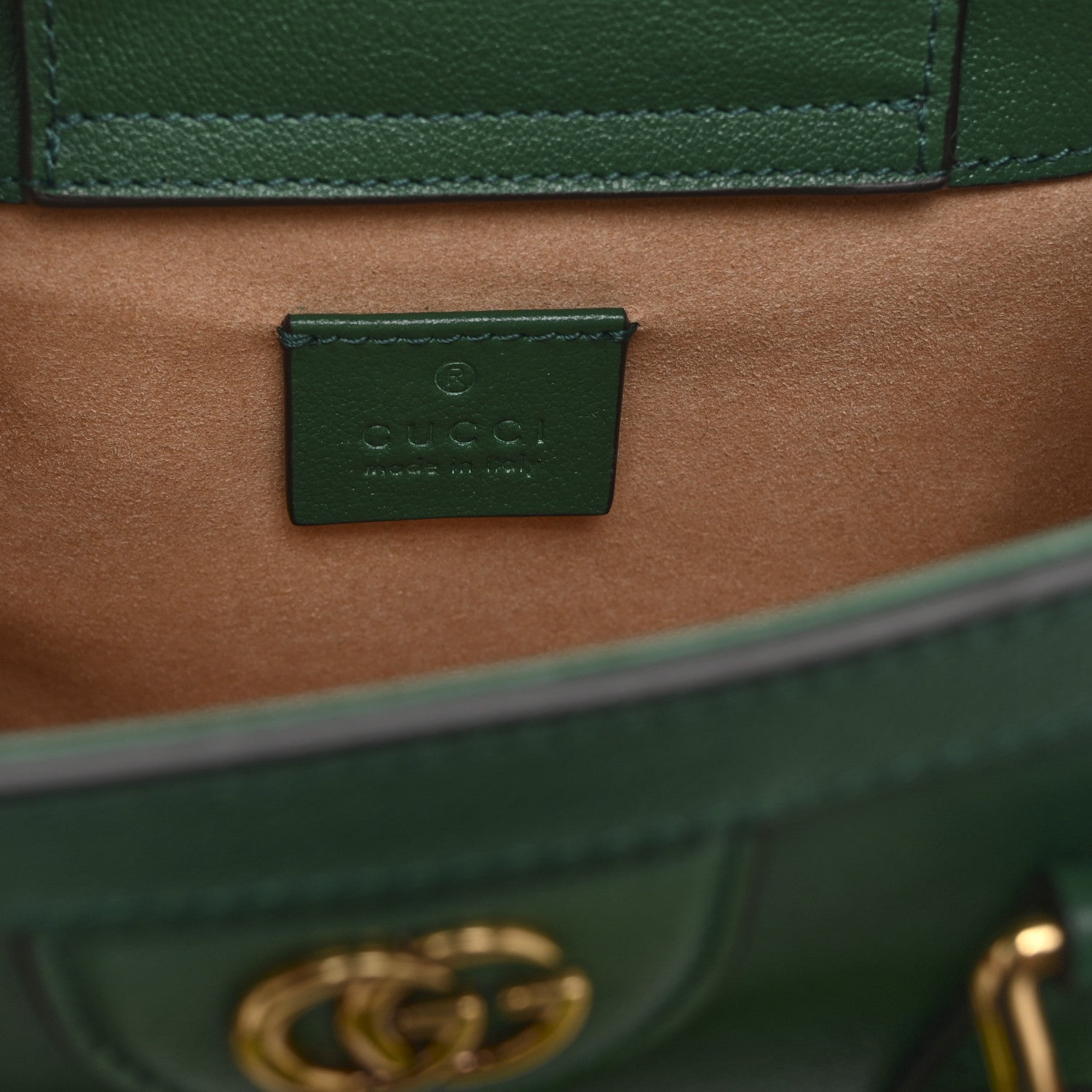 Gucci Wonka Grain Calfskin Mini Diana Tote Bag Green Yellow Fluo 6 of 12