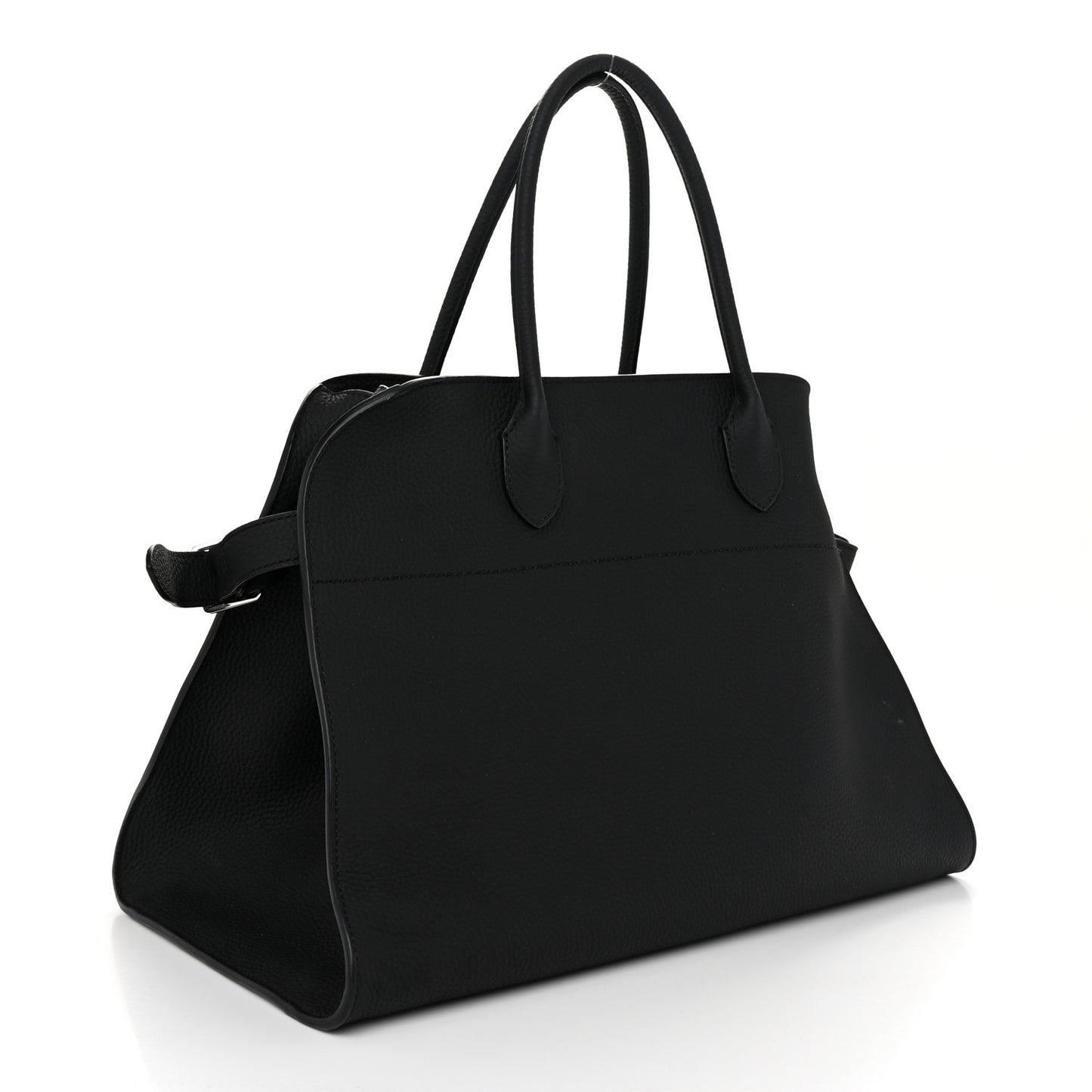 Matte Grained Calfskin Soft Margaux 15 Black