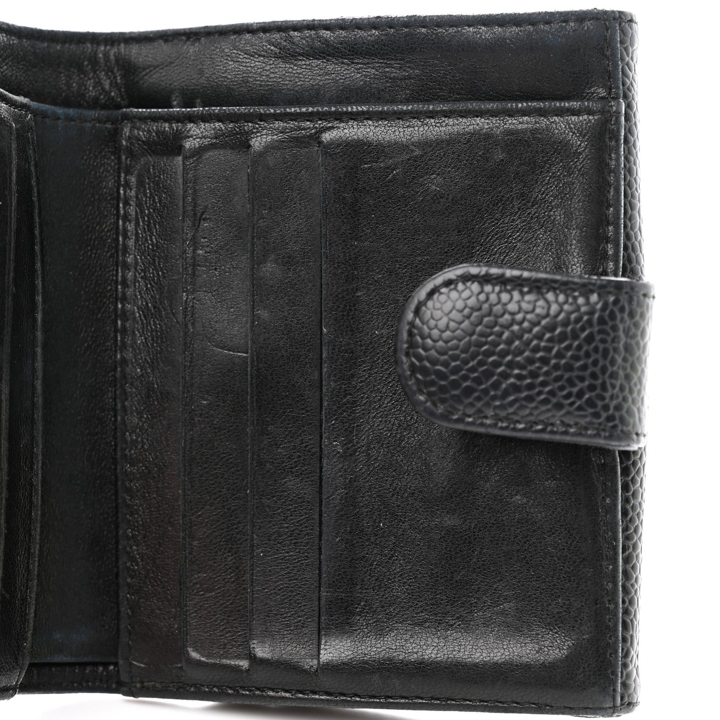 Caviar Timeless CC Compact French Wallet Black