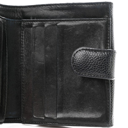 Chanel Caviar Timeless CC Compact French Wallet Black 10 of 13