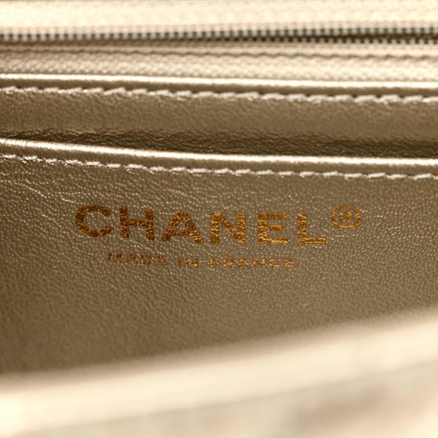 Metallic Aged Calfskin Quilted 2.55 Reissue Mini Flap Light Gold