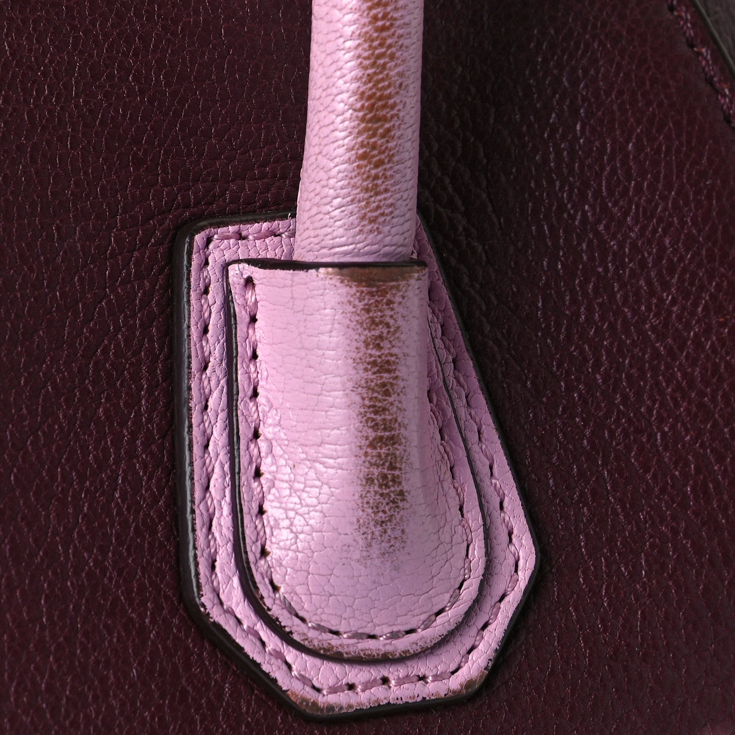 Givenchy Sugar Goatskin Mini Tri-Color Antigona Burgundy Pink White 9 of 16