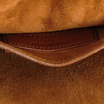 Saint Laurent Suede Small Dylan Snake Monogram Satchel Light Ochre 7 of 7