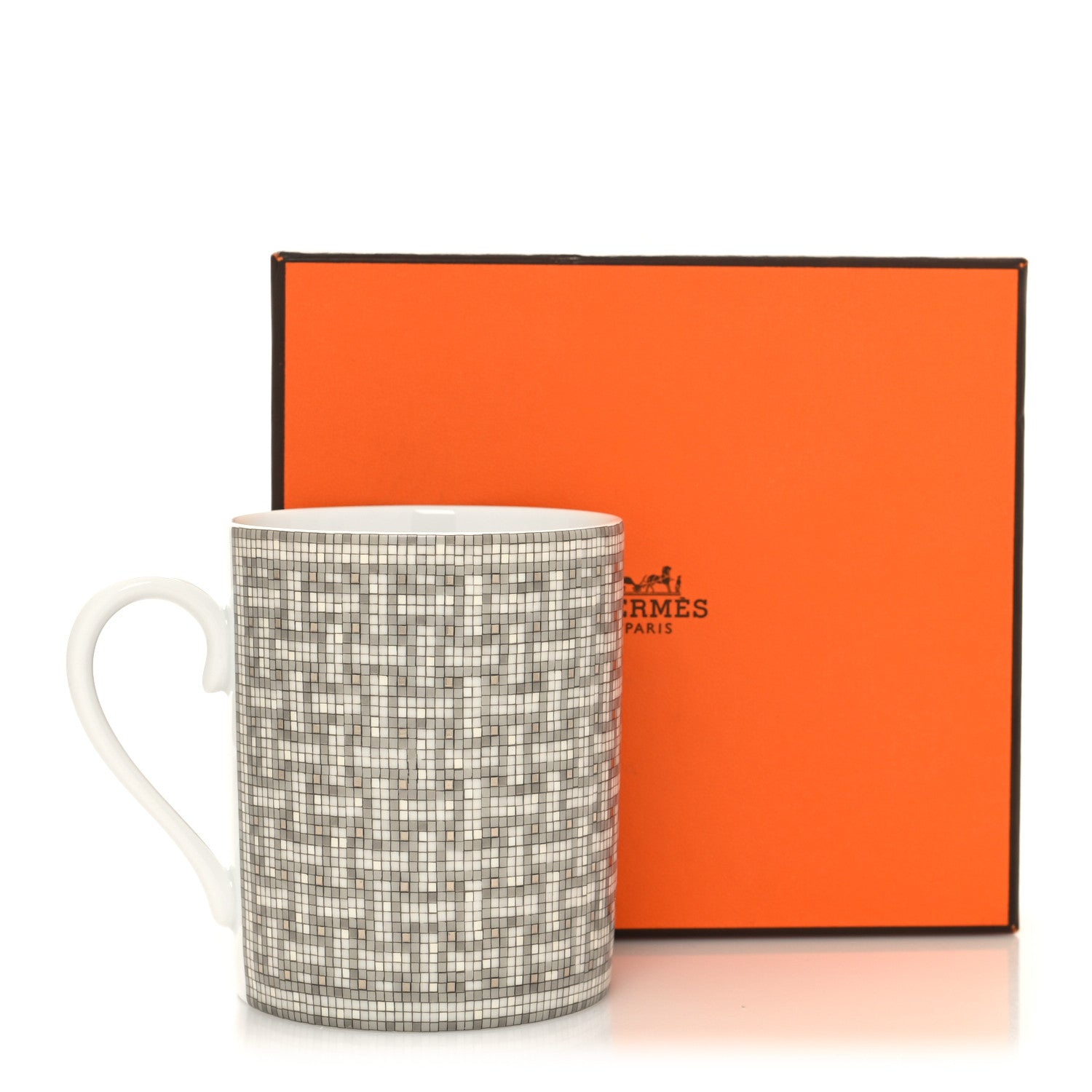 Hermes Porcelain Mosaique au 24 Mug Platinum 7 of 7