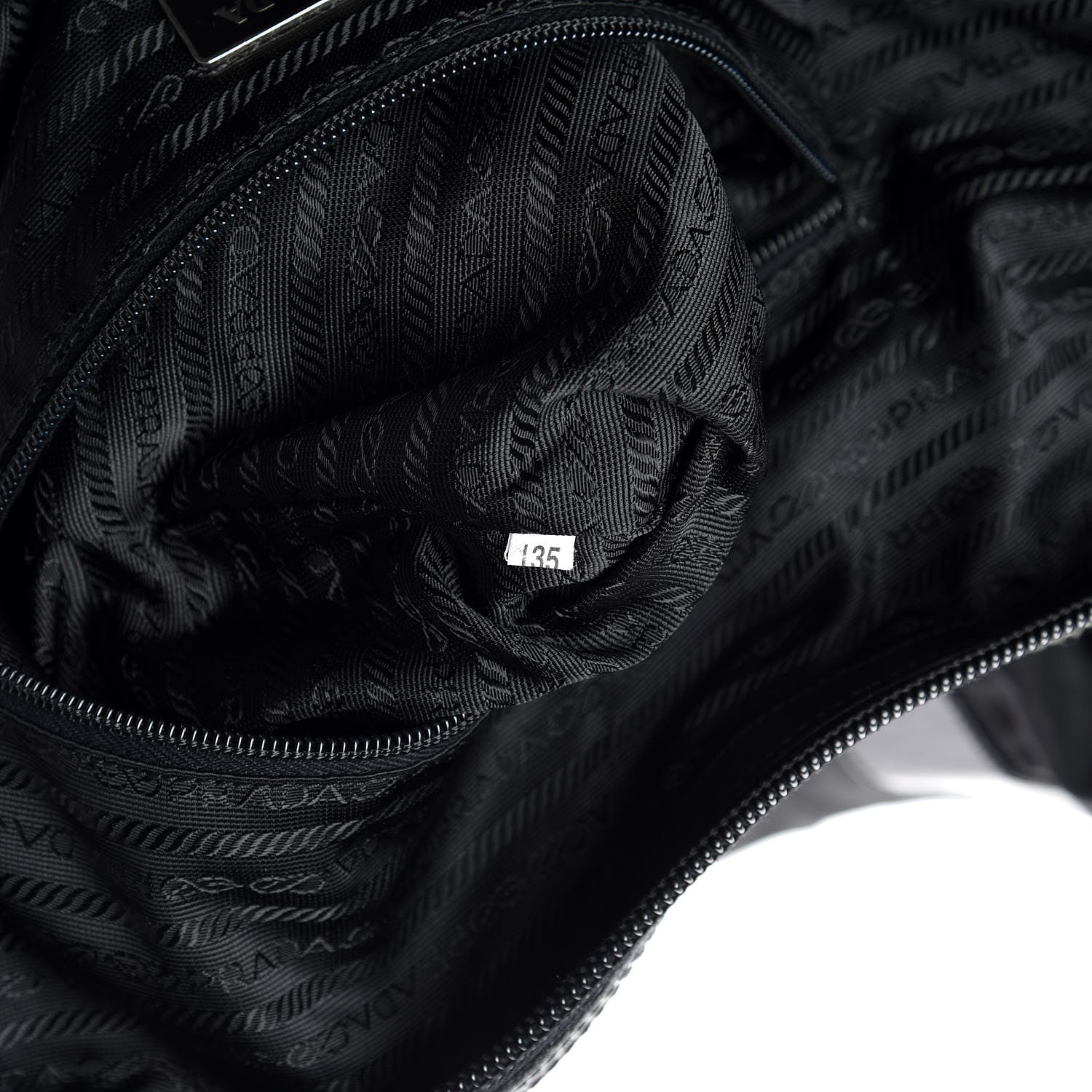 Prada Tessuto Nylon Saffiano Duffel Bag Black 9 of 9